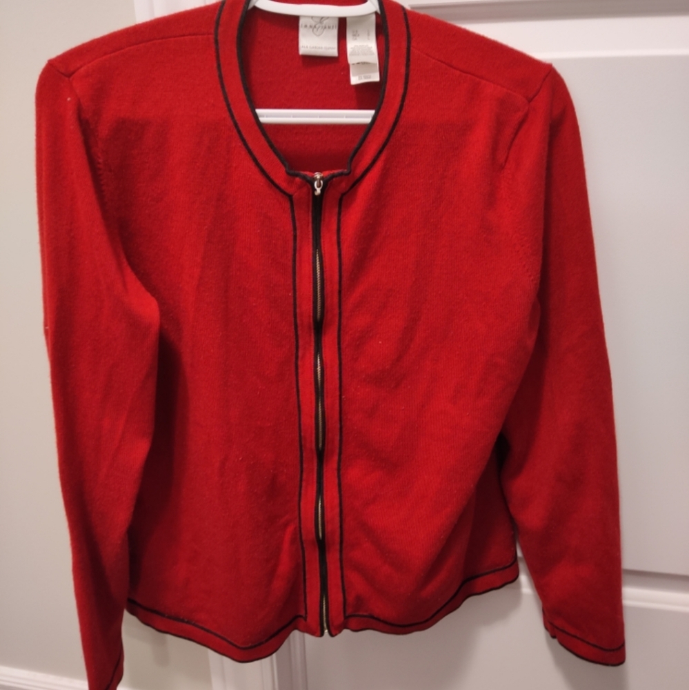 This is a new red  and black top without tag.
